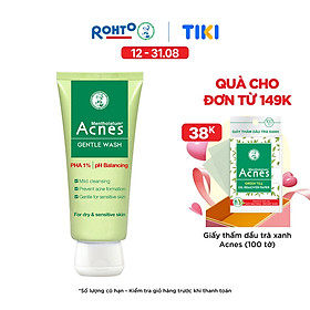 Sữa rửa mặt ngăn ngừa mụn dạng gel Acnes Gentle Wash 100g