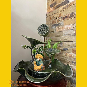 Mua Thác nước phong thủy đài sen gốm Minh An Bát Tràng