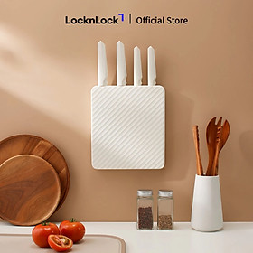 Mua Bộ dao nhà bếp 5 món hiệu LocknLock Wall Mounted Knife Set CKK307S5 có hộp đựng - Màu trắng