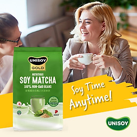 Bột đậu nành Matcha Unisoy 210g 10 gói x 21g