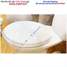 Mua Nắp đậy cho bồn cầu Thiên Thanh KAG-NAP22T  Nắp cầu 2 khối nhựa trắng bóng