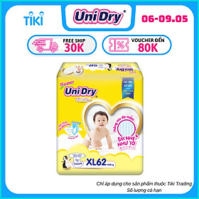 Tã Dán Cho Bé Unidry (G6+) Size XL62 (62 miếng)