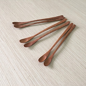 Mua Bô 6 thìa   muỗng cafe  sinh tố bằng gỗ NHÃN màu nâu 20cmx1 5cm - TG15