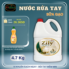 Nước rửa tay Zily chai 4.7kg - Tặng 1 Chai Nước Rửa Chén Zily 400 Gr