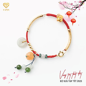 Vòng thắt dây chỉ màu CIRCLE - Charm 24K Mèo chiêu tài HBL-6688 | Trang sức PJS