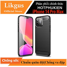 Ốp lưng chống sốc vân kim loại cho iPhone 14 Pro Max (6.7 inch) hiệu Likgus (chuẩn quân đội, chống va đập, chống vân tay) - Hàng nhập khẩu