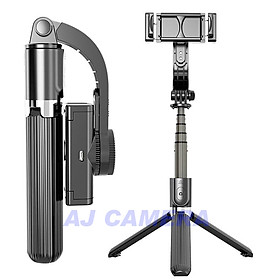 Mua Gậy selfie chống rung điện tử  tripod Gimbal điện thoại L08 có 3 chân đỡ  kèm nút bấm bluetooth dành cho Iphone  Samsung  Xiaomi  Oppo