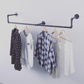 Kệ ống nước treo quần áo, giá đơn ống nước treo quần áo trưng bày cho shop thời trang