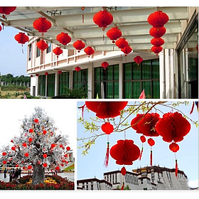 Mua Đèn lồng đỏ trang trí tết cổ truyền - lễ hội ngoài trời 15cm giá siêu rẻ