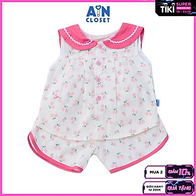 Bộ quần áo ngắn bé gái họa tiết Cherry nhí hồng cổ thủy thủ cotton boi - AICDBGEIEBSY - AIN Closet
