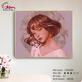 Mua Tranh tô màu số hóa Cô gái hiện đại GAM CN4360
