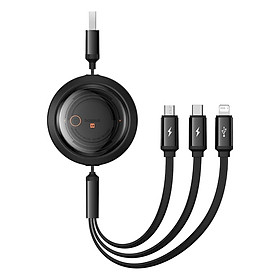 Mua Cáp Sạc Đa Năng Baseus Free2Draw Retractable Crystal Fast Charging Data Cable USB to M+L+C 3.5A - Hàng chính hãng