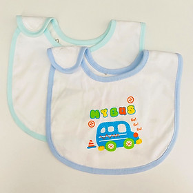 Set 2 Yếm Sơ Sinh Cotton 2 lớp J-FR GGY cho bé trai, bé gái