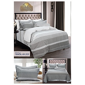Bộ ga chun + 2 vỏ gối kích thước 200x220cm hãng Kim Cương Vip, nhiều màu dễ phù hợp với nội thất mọi căn nhà. Chất liệu vải Tencel Vip mềm mượt, thoáng mát