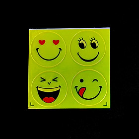 Tấm Sticker dán phản quang hình mặt cười