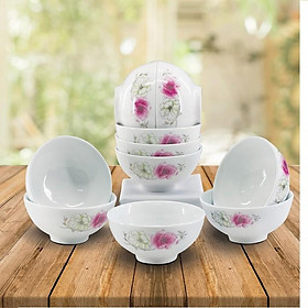 Mua Combo 6 bát cơm hoa đỏ  không chì an toàn sức khỏe