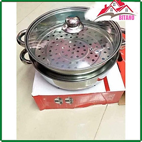 Mua Nồi Hấp 2 Tầng BITANO Đa Năng Đường Kính 28Cm