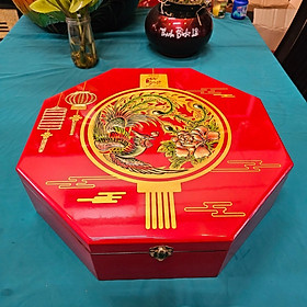 Mua Hộp Mứt Sơn Mài Cao Cấp Thanh Bình Lê size 38.5x10.5 cm đựng mứt  bánh kẹo ngày Tết  trang trí  làm quà tặng ý nghĩa