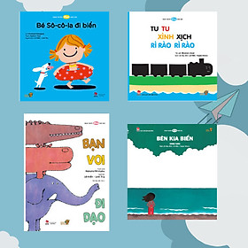 [Download Sách] Mùa Hè thật vui – Combo 4 cuốn Ehon dành cho bé bắt đầu làm quen với Ehon Nhật Bản. Bao gồm: Bên kia biển, Tu tu xình xịch rì rào rì rào, Bé socola đi biển, Bạn Voi đi dạo. 