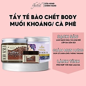 Tẩy Tế Bào Chết Body Thebol Cà Phê Muối Khoáng Giúp Dưỡng Da Trắng Sáng Mềm Mịn Toàn Thân, Giảm Mụn Mờ Thâm