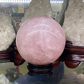 Mua Quả Cầu Đá Thạch Anh Hồng Rose Quartz - Đá Thạch Anh Phong Thủy