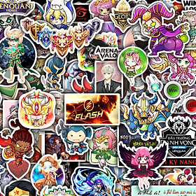 Miếng Dán Sticker Chống Nước , Sticker Dán Nón Bảo Hiểm , Dán Điện Thoại , Dán Laptop | Set 50 Hình Chủ Đề LQM