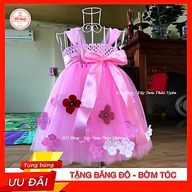Đầm công chúa cho bé ️FREESHIP️ Đầm công chúa hồng phấn nơ ruy băng cho bé gái