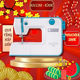 Hình ảnh Máy may gia đình RICCAR K30K - Màu xanh sang trọng - Hàng Chính Hãng