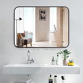 Gương Soi Kibath Chữ Nhât KT 70x90cm Khung Hợp Kim Nhôm KB-138.70X90