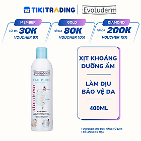 Xịt khoáng dưỡng ẩm, làm dịu và bảo vệ da Evoluderm Atomiseur Eau Pure