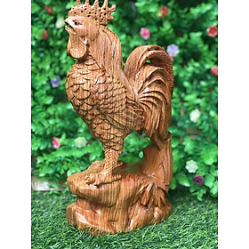 Mua Tượng con gà trống bằng gỗ hương đá kt cao 30cm