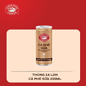 Thùng 24 Lon Cà Phê Sữa Highlands Coffee (235ml/Lon)