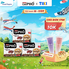 Combo 3 hộp Cà phê Phố Đen Đá - Maccoffee (hộp 10 gói x 16g)