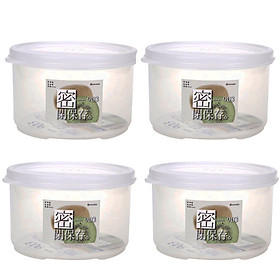 Mua Combo Hộp nhựa đựng thực phẩm 830ml loại tròn có nắp nội địa Nhật Bản