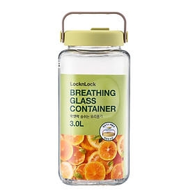 Hũ thủy tinh Breathing LocknLock - Kèm nắp đậy - Tay cầm hủ linh hoạt