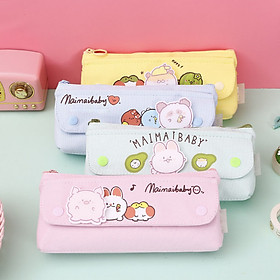 Túi đựng bút vải đính huy hiệu Maimaibaby - 21.5x8cm