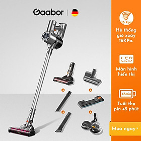 Mua Máy hút bụi không dây GAABOR GVCL-D10A màn hình LED 3 chế độ làm sạch lực hút mạnh 16000pa - Hàng chính hãng