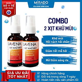 Combo 2 chai Xịt Hôi Nách, Tay, Chân Lavena Giảm Tiết Mồ Hôi & Ngăn Mùi Hiệu Quả 30ml