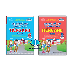 Sách - Combo Bài tập bổ trợ và nâng cao tiếng anh lớp 8 - tập 1 + 2 (có đáp án)