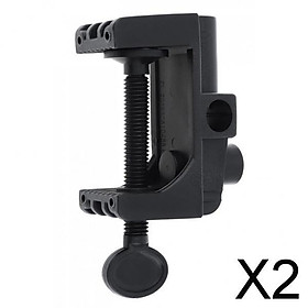 2xPlastic Desk Mount Clamp Replace for Magnifier Lamp Mic Scissor Arm Stand