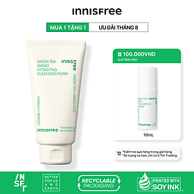 Sữa rửa mặt dưỡng ẩm da innisfree Green Tea Amino Cleansing Foam 150g