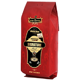 Cà Phê Hạt Rang Nguyên Chất 100% Signature Blend KING COFFEE - Túi 340g - Sự Phối trộn hoàn hảo từ Arabica & Robusta