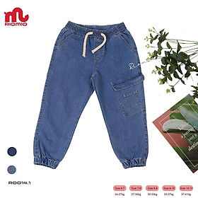 Quần jean bo gấu túi hộp bé trai size 24-35 kg
