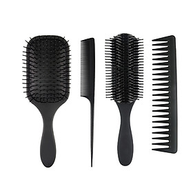 4Pcs Paddle Hair Brush Hair Scalp Massage Comb Set for Men and Women Wet Dry Hair Combs Hairbrush for Styling & Grooming