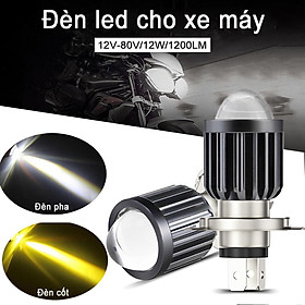 Đèn pha siêu sáng H4 LED, đèn pha/ cốt cho xe máy