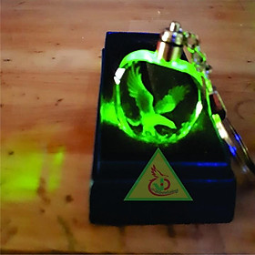 Móc khóa pha lê phát sáng khắc Hình Đại Bàng 3D_Quà tặng