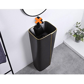 Mua LAVABO TRỤ MÀU ĐEN SỌC VÀNG
