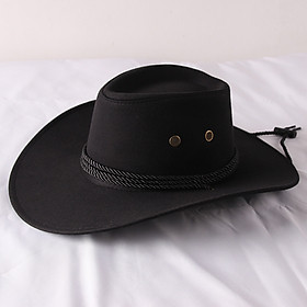 Nón mũ cao bồi phong cách Mỹ dành cho nam và nữ chất liệu da lộn dona23090102