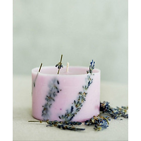 Nến sáp đậu nành màu tím nhạt, hương hoa lavender