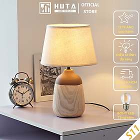Mua Đèn Ngủ Để Bàn Gốm Sứ Cao Cấp HUTA S11 Vân Màu Gỗ Độc Đáo  Decor Phòng Ngủ  Khách Sạn  Điều Chỉnh Độ Sáng  Bóng Led Sáng Vàng Tiết Kiệm Điện
